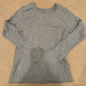 Women's Gray Long Sleeve Top from Pure Amici Paris